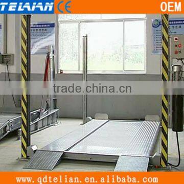 PTJ601-27 2700KG simple hydraulic double parking car lift, four post portable garage, used four post car lift for sale