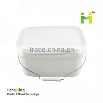 food grade 7L square plastic pail bucket water drums