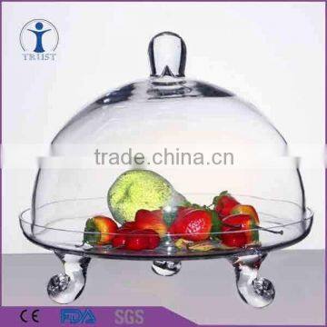 manufacture of Custom glass cake holder stand with dome cover