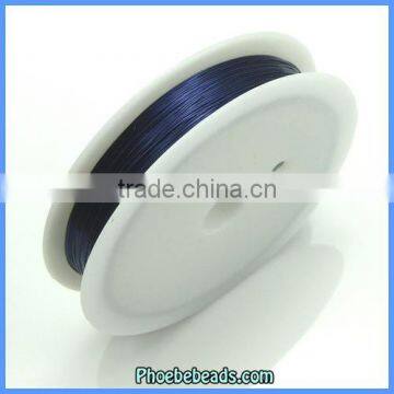 Wholesale 0.8mm Navy Blue Coated Jewellery Copper Wire JTW-C007