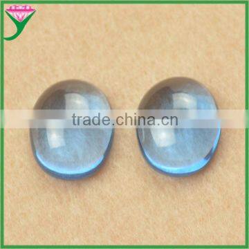 supplier bulk wholesale 107# loose setting oval aquamarine sapphire cabochon for pendant necklace