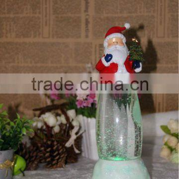 Led Water Filled Christmas Light Battery Operated Flameless Christmas Santa Clau Light Christmas Vners for Decoration photo-3