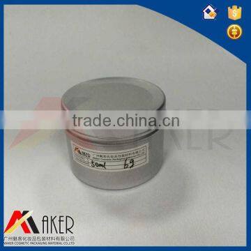 Wholesale 50ml cosmetic cream jar/aluminum can/aluminum tin can