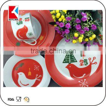 best selling items promotional gift item color box 16pcs christmas dinner set porcelain