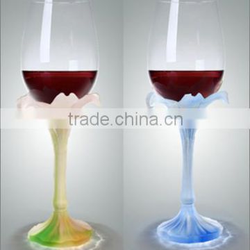 orchid wine glass cup new design hot! liuli colored glaze crafts