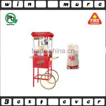 industrial popcorn making machine with cart