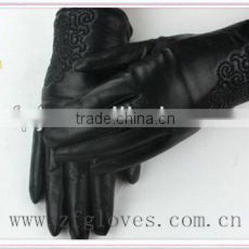 2016 warm winter woman cabretta leather gloves