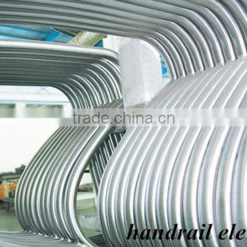 Removable stainless steel armrest/handrail component for train/railway/subway