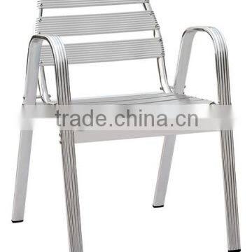 Modern design stacking aluminum chair for outdoor relaxing