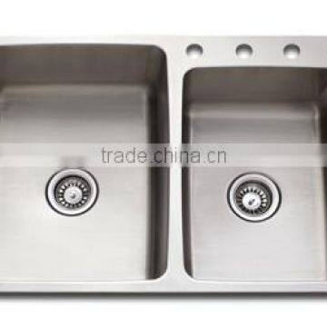 TOP MOUNT SERIES STAINLESS STEEL SINK DOUBLE BOWL