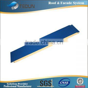 Polyurethane foam sandwich panel for facade cladding