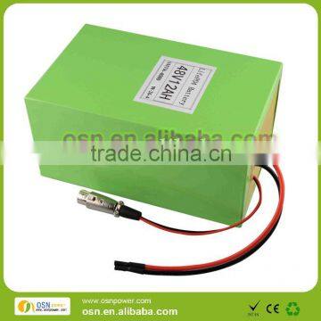 48v 12ah lifeop4 battery power supply for electric bike