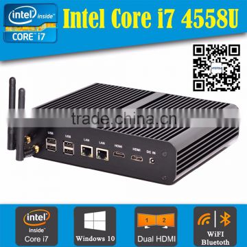 HYSTOU computer Intel Core i7-4558U cheap mini pc i7 fanless computer i7 slim PC Intel 5100 support HD 4K resolution wifi