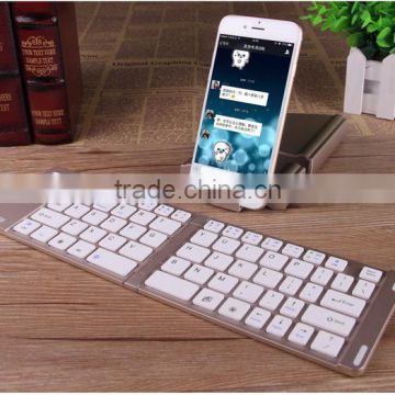 2 IN 1 Slim Bluetooth Wireless Foldable Full Size Keypad Portable Keyboard With Holder Stand For iphone SAMSUNG ipad PC Tablet