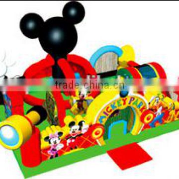 castle park racing game,inflatable mickey obstacle course