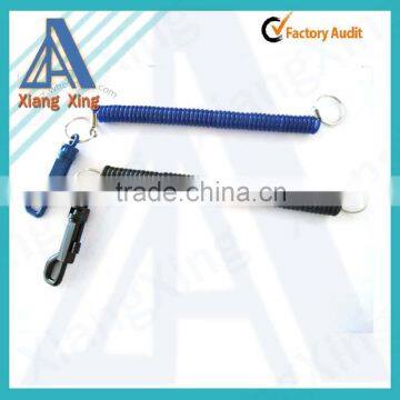 Wrist strap keychain and plastic coil spring keychain