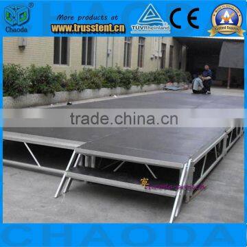 Hot sale Cheap CE ,SGS, TUV cetificited 1.22*1.22m or 1.22m*2.44m aluminum wedding party portable stages kid