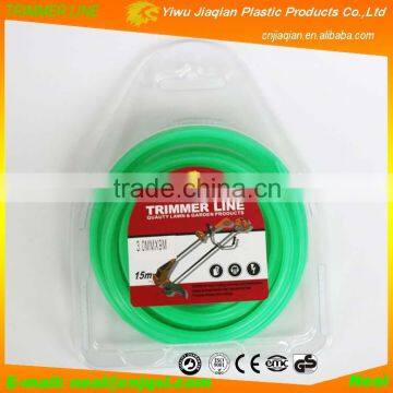 Factoty Price 3.0X9M Round Shape Green Colored Brush Cutter Wire Nylon Grass Trimmer Line