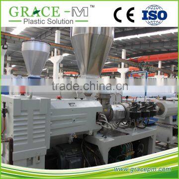 CE approved 20-63mm PVC pipe twin screw extruder machine