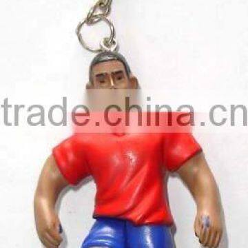 Fashion plastic key ring sport man