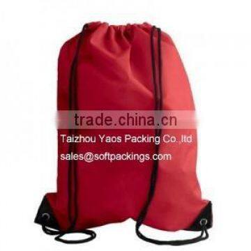 custom polyester drawstring bag, blank eco bag polyester, promotional string backpack bag can be customized with your logo