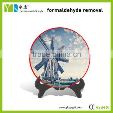 Eco-friendly decorative plate windmill activated carbon crafts used as tourist souvenirs,promotional gift