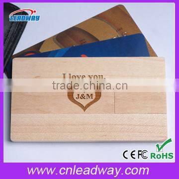 2016 new wood low price 2gb business card usb,bamboo usb business card,custom logo usb credit card