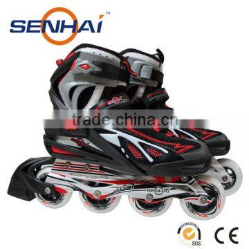 Senhai Brand Adult Fixed Size Roller Skates Shoes Aluminum Frame Inline Skate Shoes Sports Shoes Flashing Roller