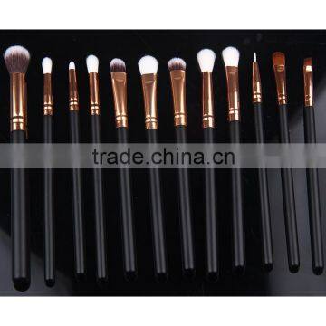 12pcs Eyeshadow Eyeliner Black+gold Brand Make up Black Makeup Set Kabuki Brush Wholesale photo-2
