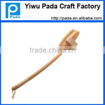 Wood Dry Body Brush With 100% Natural,long Curved Handle,detachable Head photo-2