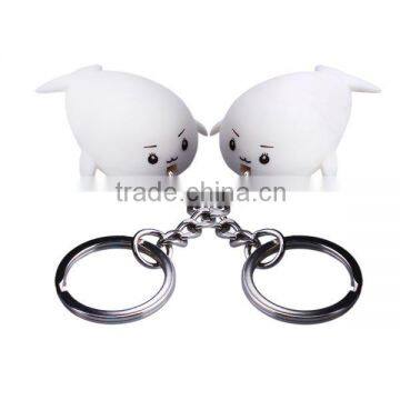 fashion soft silicone car plate shape key chain