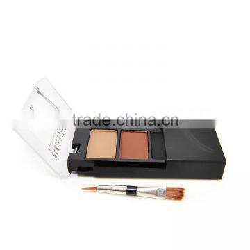 Hot Sale 3 Color Eye Brow Kit Eyebrow Powder And Eyeliner Palette With Eyebrow Brush photo-2