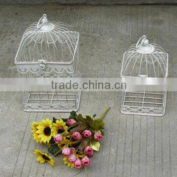 shabby chic decorative metal square bird cages for sale
