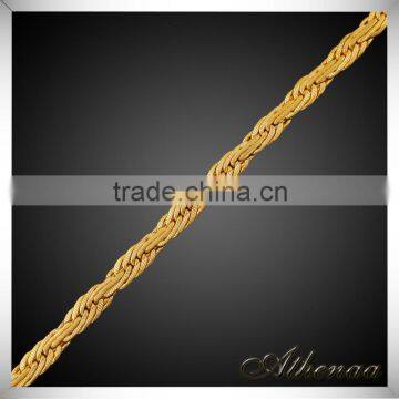 New Style 18K Gold Vacuum Plated Copper Chain Jewelry Charm Bracelet photo-2