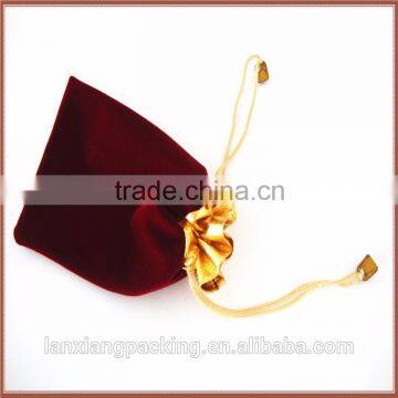 China Wholesale Custom Printed Velvet Pouch With Drawstring