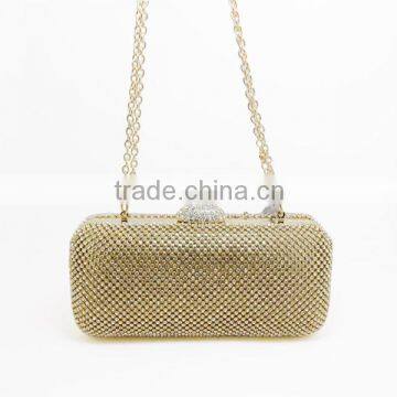 luxury crystal party clutch bag gold silver bridal women bag rhinestone evening bag