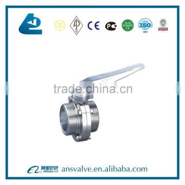 Sanitary multi-position Stainless Steel handle butterfly valve