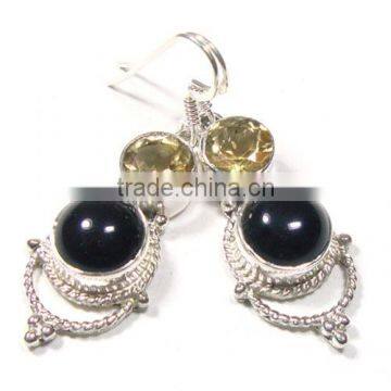 Black ONYX earrings Citrine earrings 925 silver jewellery wholesale gemstone jewellery