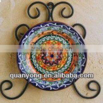 3 pcs decoration plates with iron stand