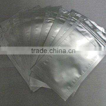 small unprinted aluminum foil zipper bag