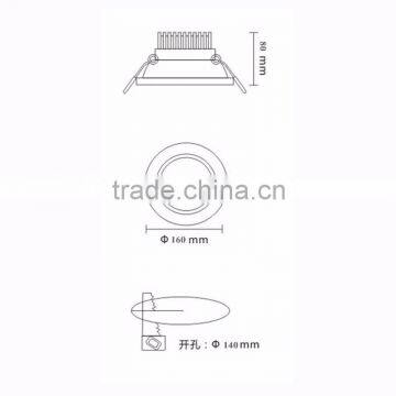 Cob Ac85-265V 20w Roundcob Led Downlight/ceiling Led Lamp photo-2