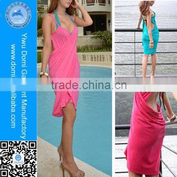 Populer custom solid polyester free size pareo beach sarong wholesale