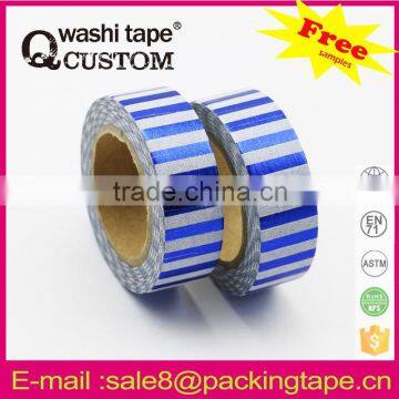 Colorful gold blocking paper tape wholesale for decoration