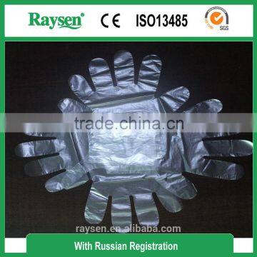 Disposables plastic HDPE/ LDPE gloves single use