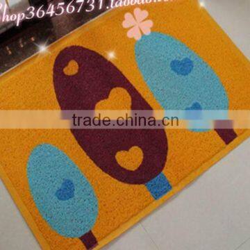 Popular children logo print pvc coil mat