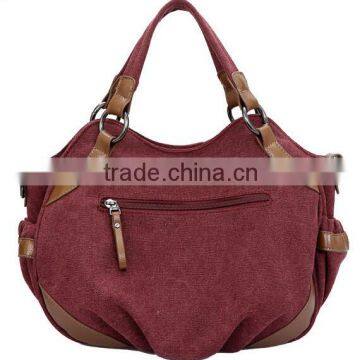 Wholesale Custom Canvas Lady Handbags With Leather photo-4