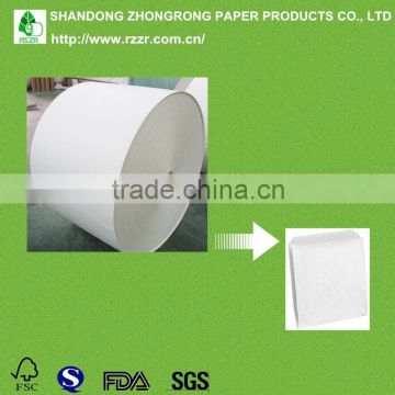 GradeA PE coated white kraft paper for food packing