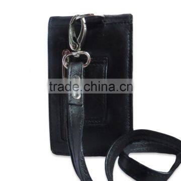 Leather Smartphone Pouch With Neck Strap for Easy Carrying During Trips