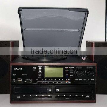 Rain Lane Multifunction Stereo Turntable 3 Speed 2Cd System Record Player Turntable photo-4