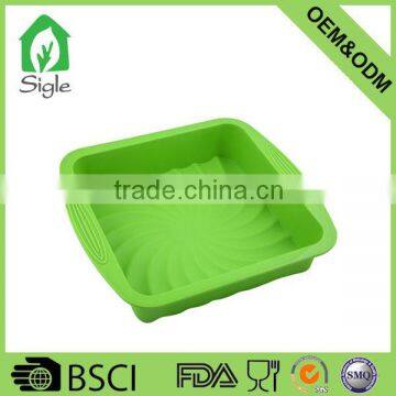 Chinese Factory Wholesale Modern Popular Design Eco-friendly Square Shape Silicone Cake Molds